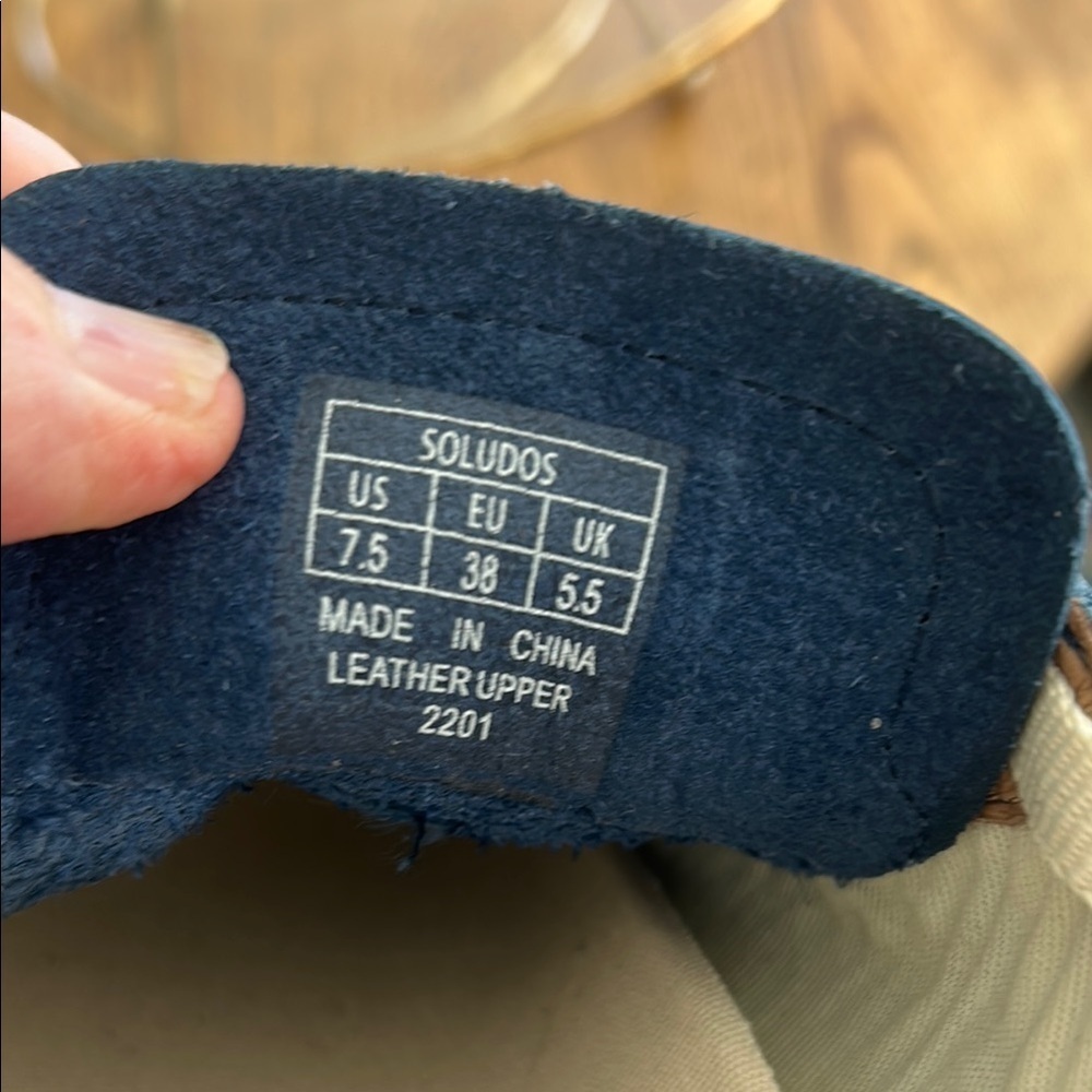 Soludos Navy & White Leather Sneakers 7.5 — image 8 of 8